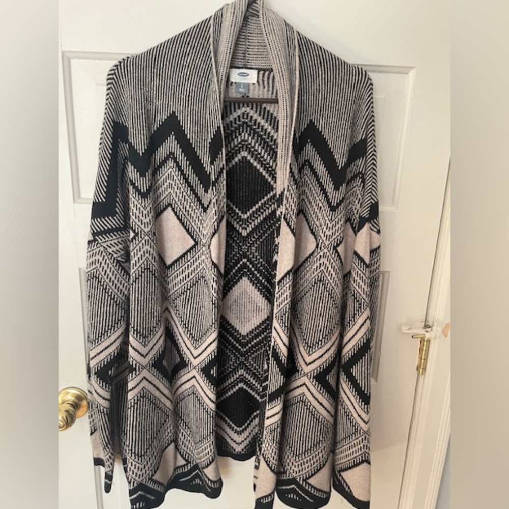 W’s Sz L Old Navy Boho Southwest open Front Long Sleeve Cardigan